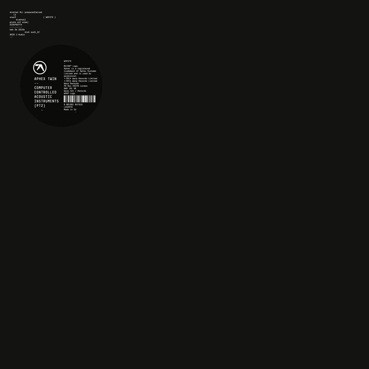 Aphex Twin - Computer Controlled Acoustic Instruments Pt2 EP 12" Vinyl EP